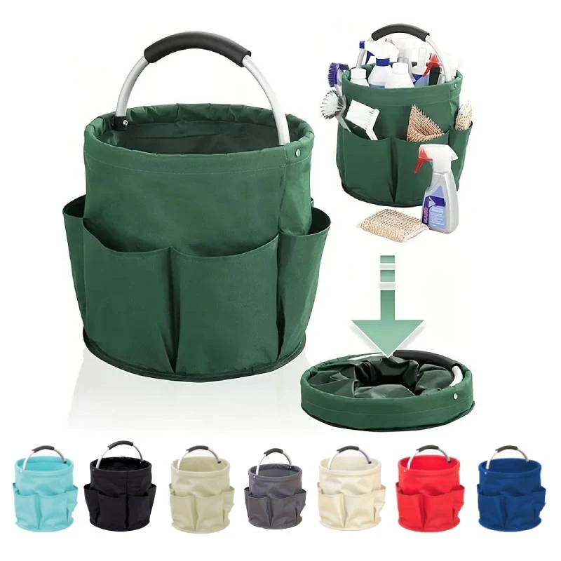 Foldable Oxford Bucket W/ 6 Pockets 1
