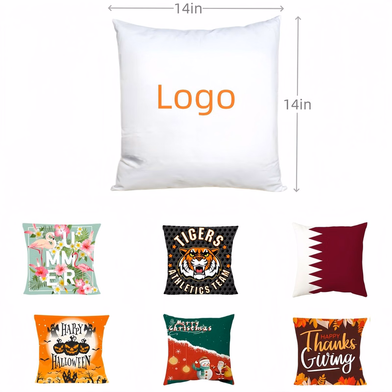 Short Plush Full Color Pillow with Pillow Insert