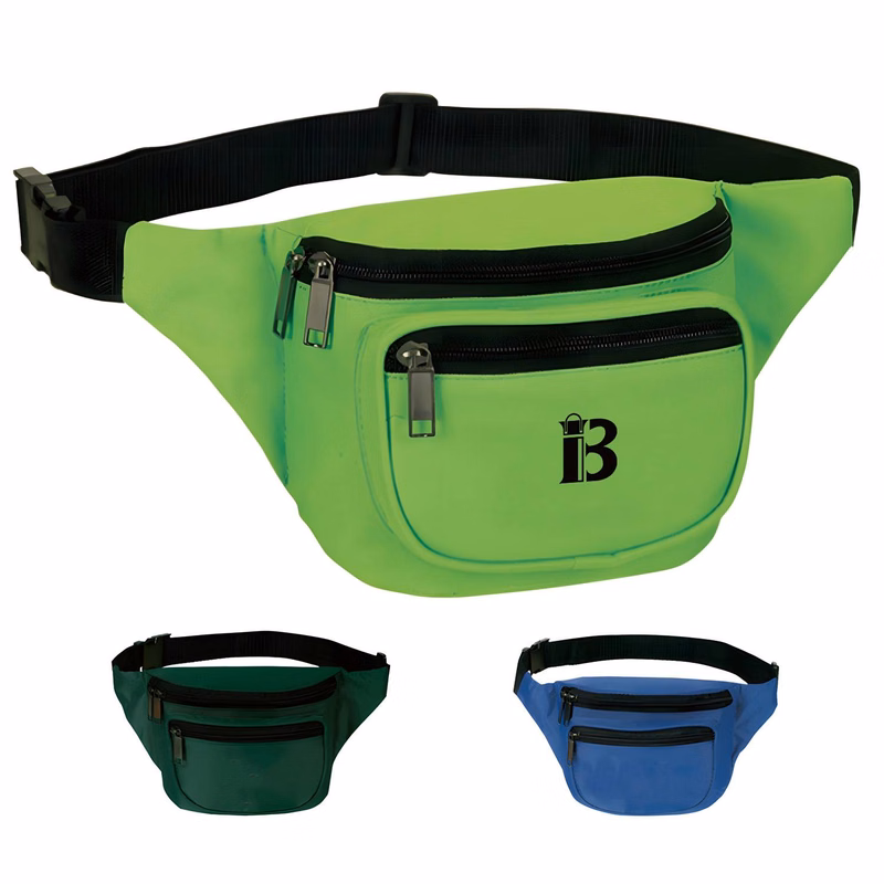 Oxford 3-Zip Fanny Pack Waist Bag