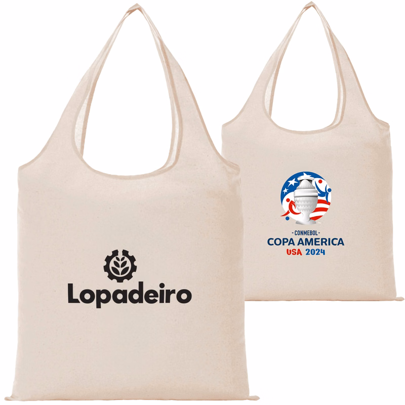5 oz. Cotton Canvas Shopper Foldable Bag W/ Handle  (16" x 15")