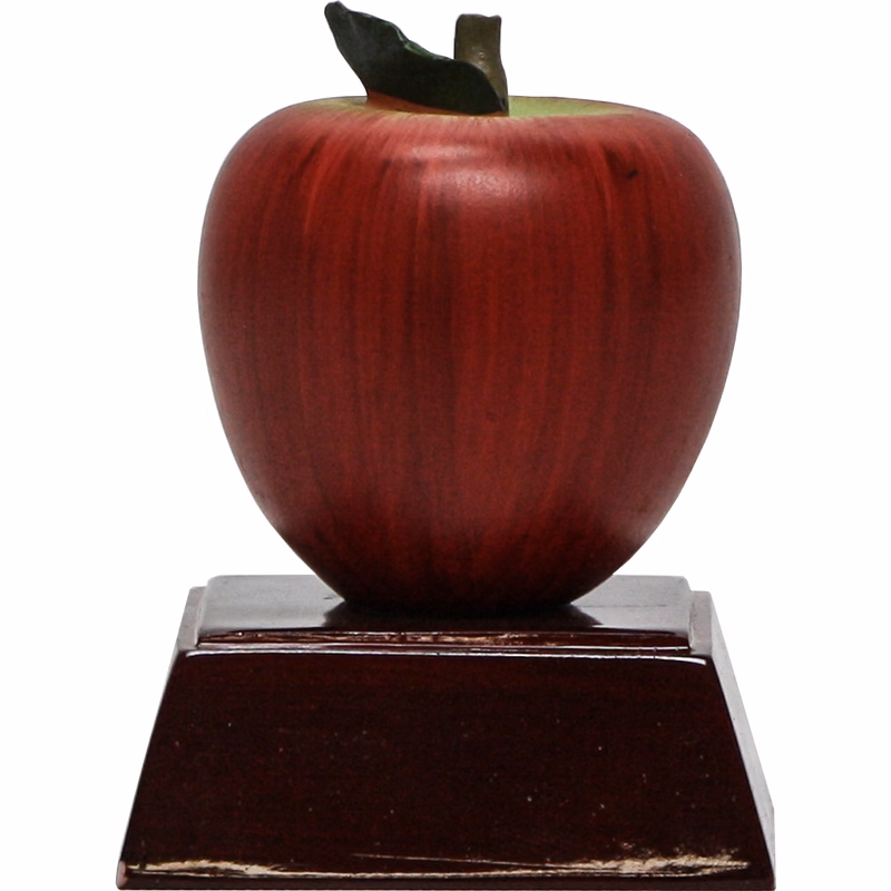 Red Resin Apple On Base