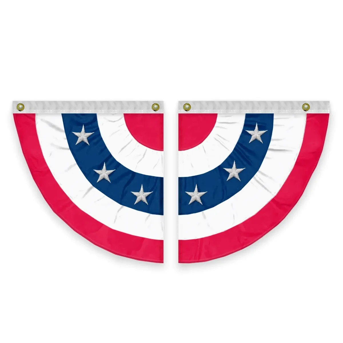 USA Pleated Half Fan With Stars 4' x 4' 1
