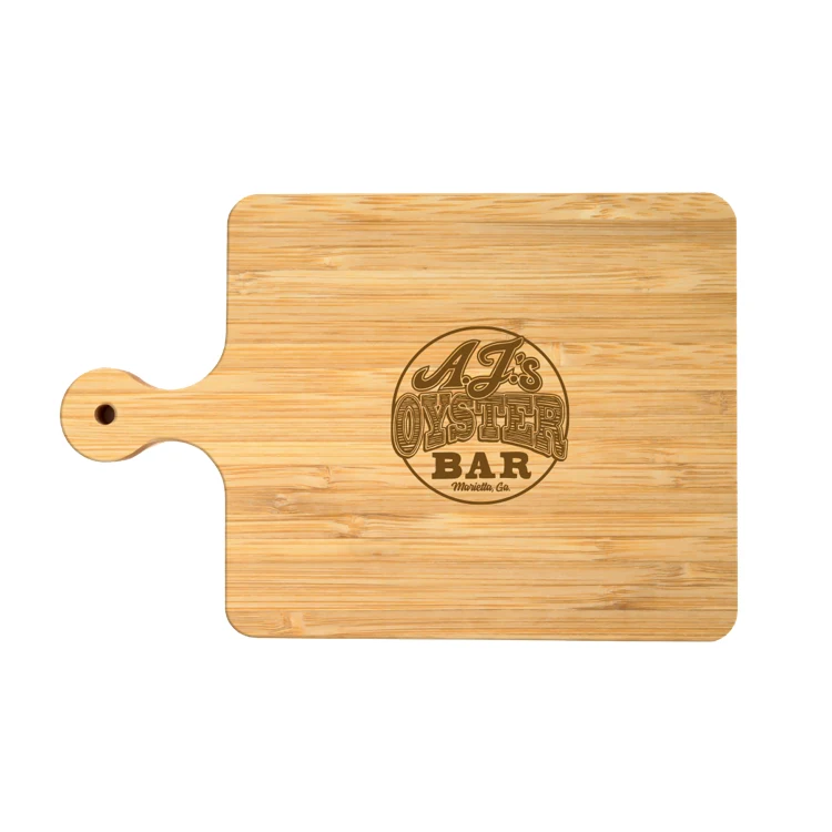 16" Square Paddle Bamboo Cutting Board 1