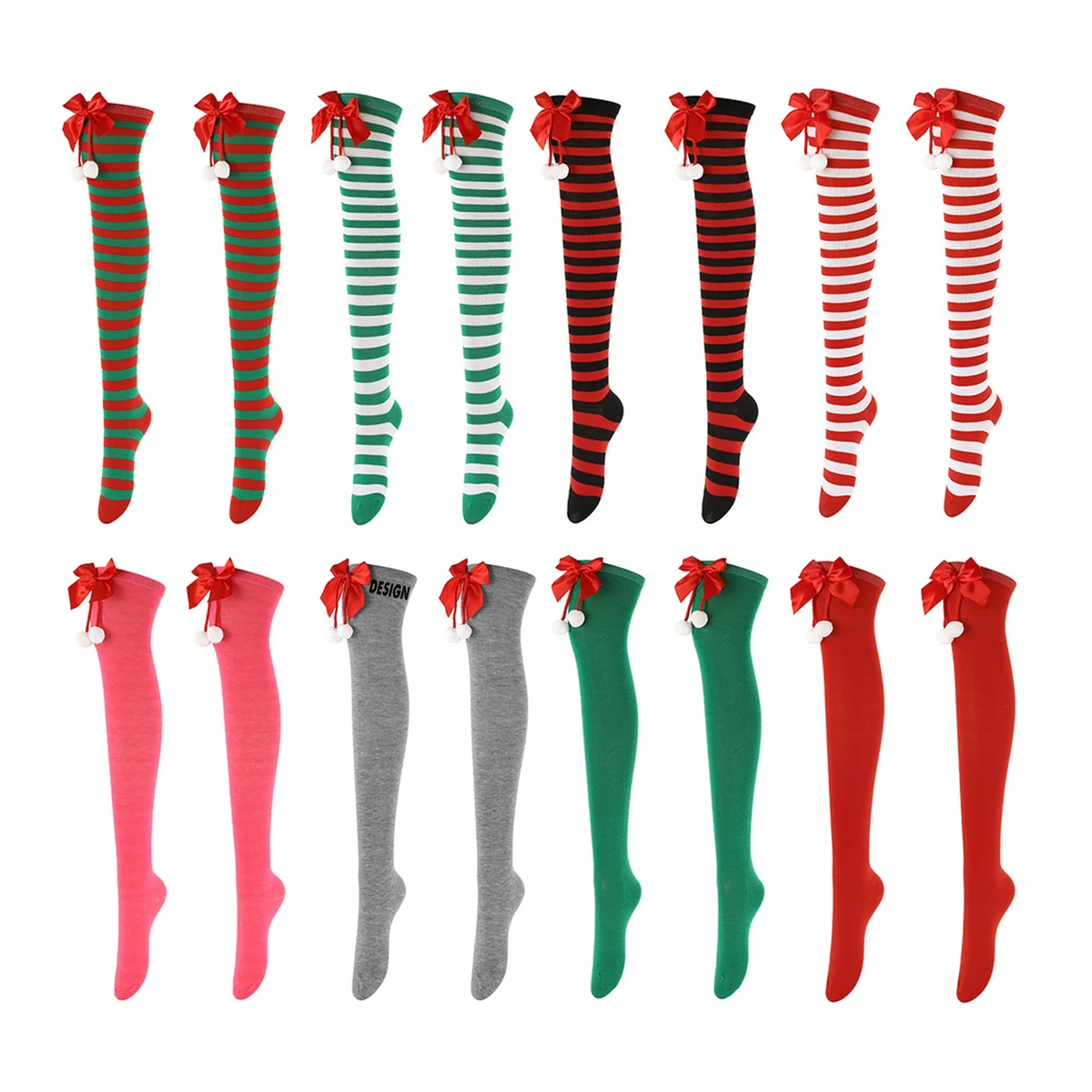 Long Striped Socks Christmas 1