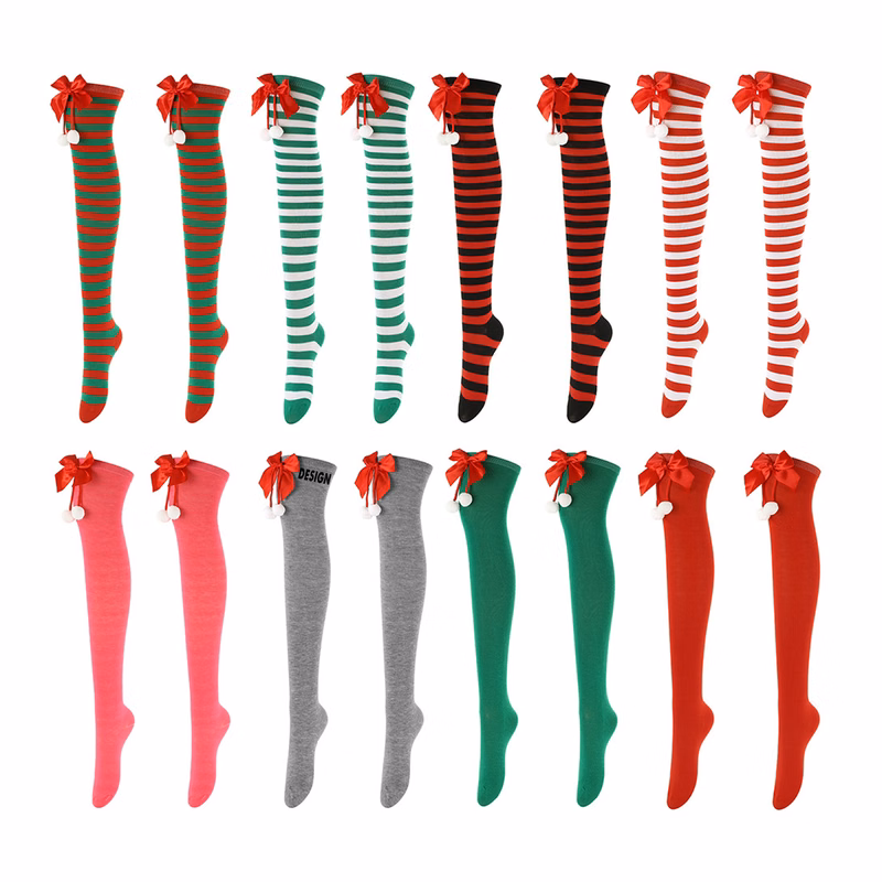 Long Striped Socks Christmas