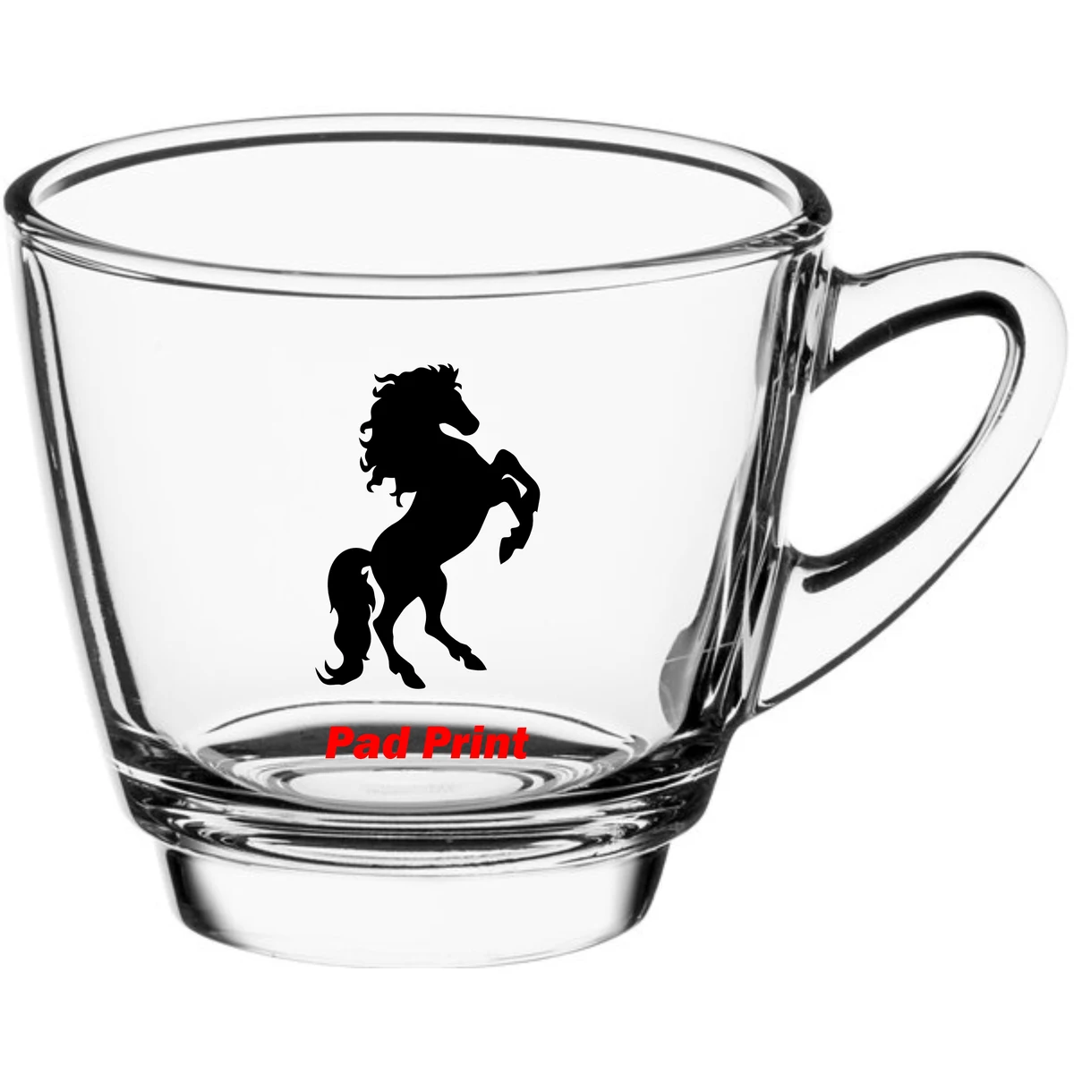 Acopa 8.5 oz Clear Glass Coffee Mug - Dishwasher Resistant 1