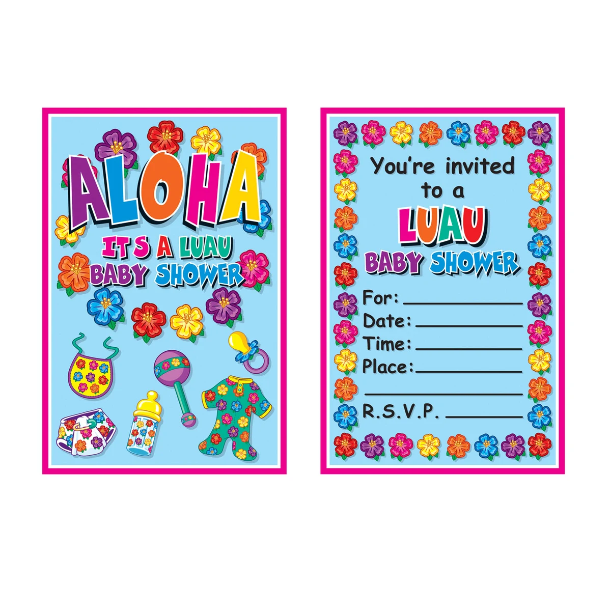 Hula Baby Invitations 1