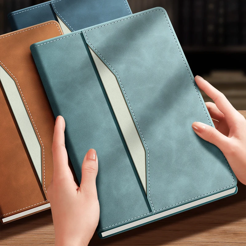 PU Leather Journal Notebook with Frong Slot Pocket 1