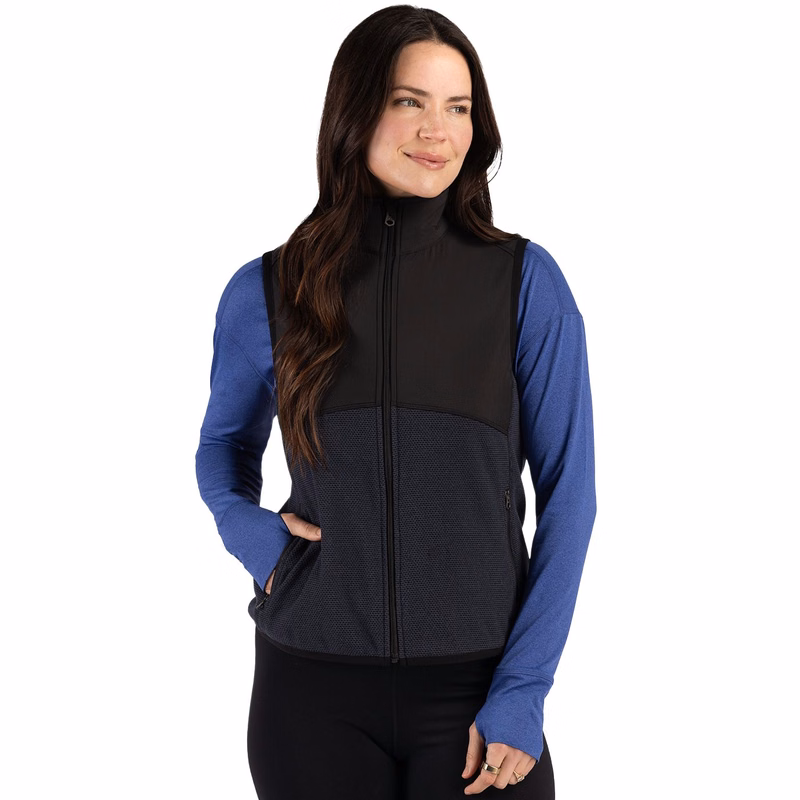 Cutter & Buck Hunts Point Recycled Fleece Womens Hybrid Full Zip Vest