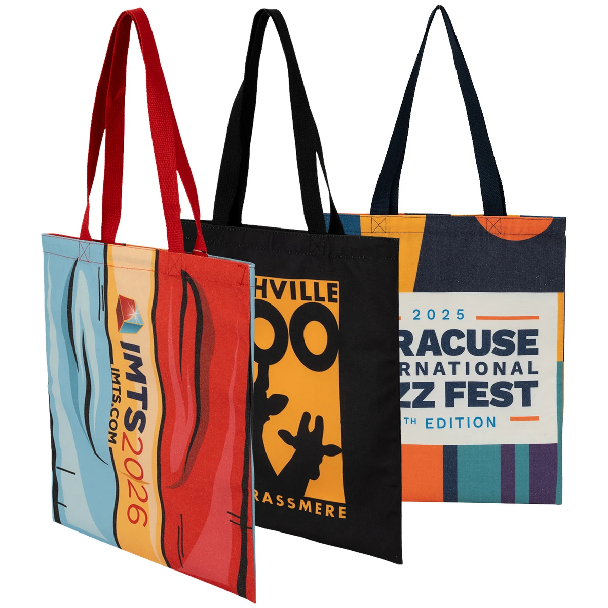6 Oz. Sublimated Poly Canvas Convention Tote Bag (14" x 16") 1