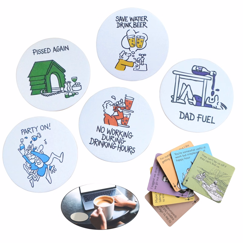Full Color Square Round Paper Coasters