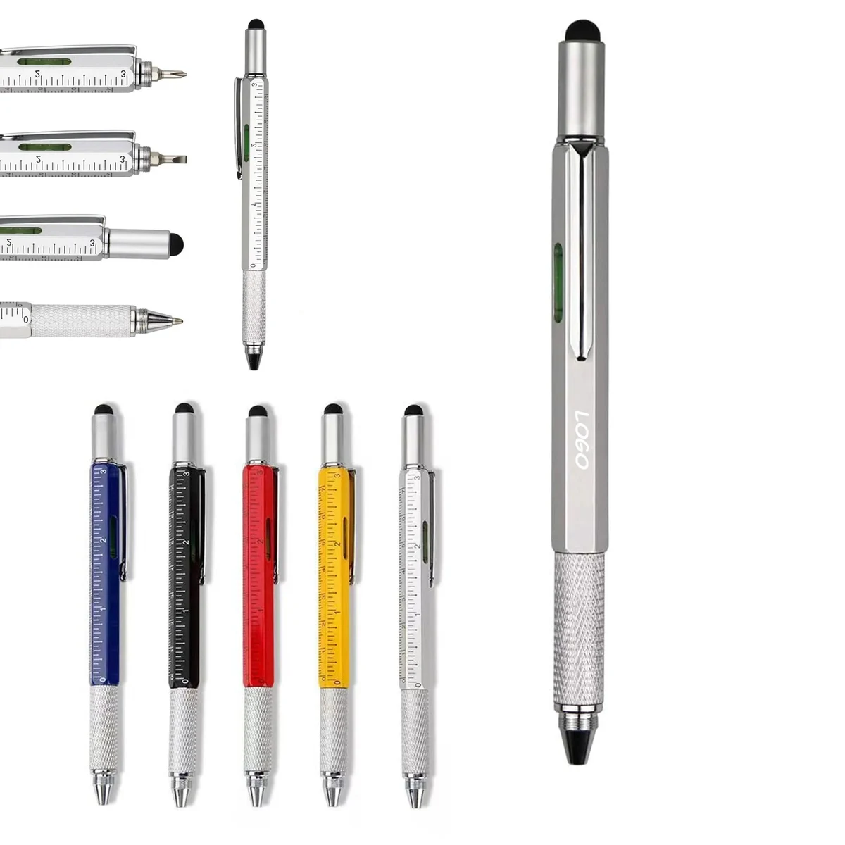 1.0 Black Ink Six-In-One Multi-Function Tool Pen 1