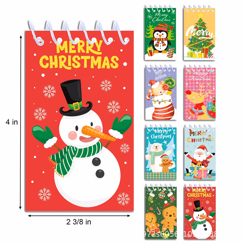 Christmas spiral portable Notebook