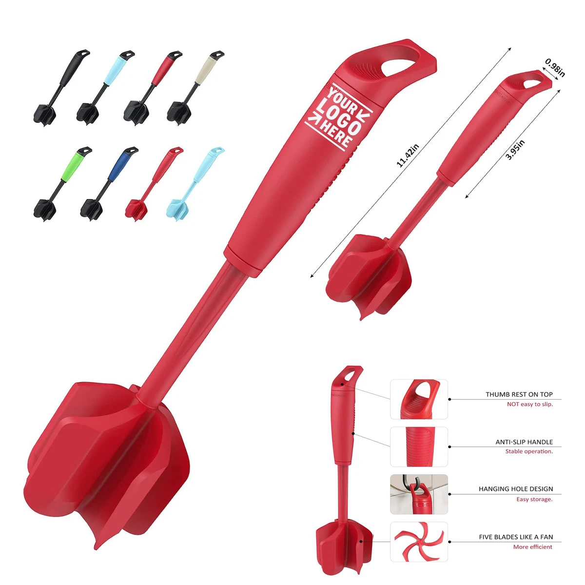 Non-Stick Heat Resistant Upgrade Design 5 Curved Blades Hamburger Meat Chopper Ground Beef Breaker 1