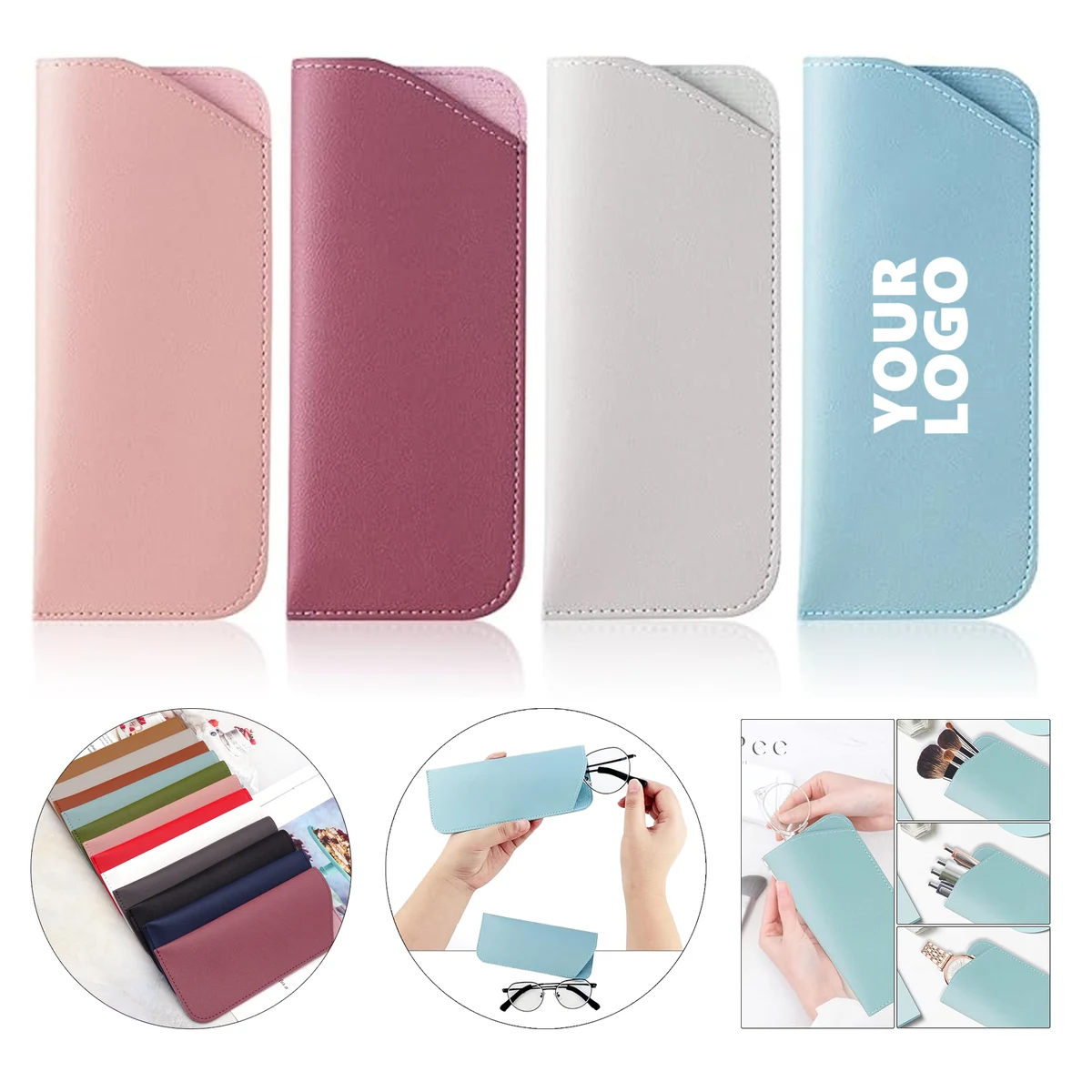 Portable PU Eyeglass Pouch 1