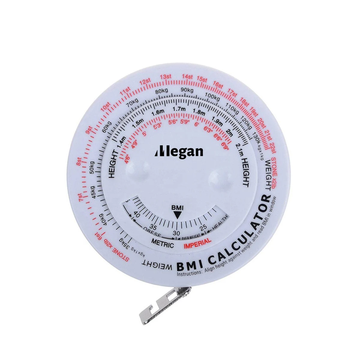 BMI Body Mass Lndex Measurement Stretch Plastic Tape 1