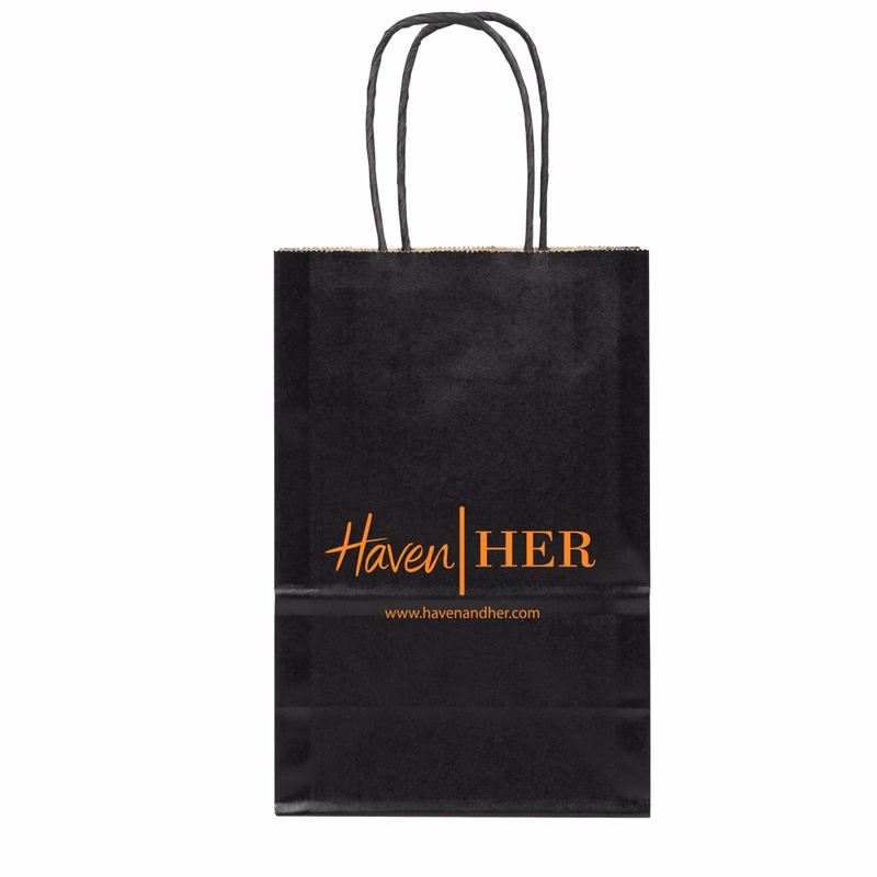 Solid Tinted Kraft Shopping Bags