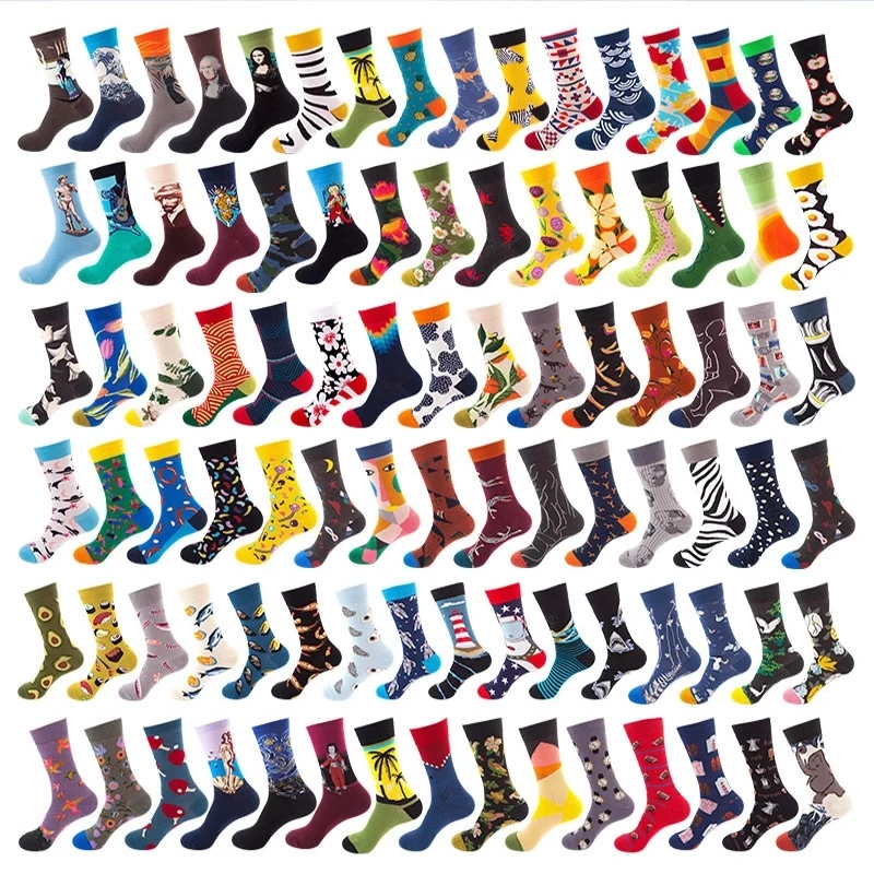 Jacquard Colorful Knee-High Adult Socks 1