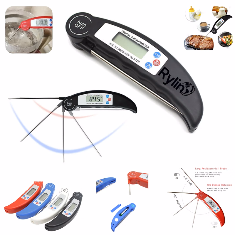 Food Grill Oil-Water Temperature Foldable Probe Tool