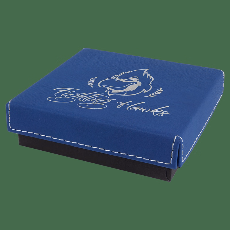 Medal Box With Laserable Leatherette Lid