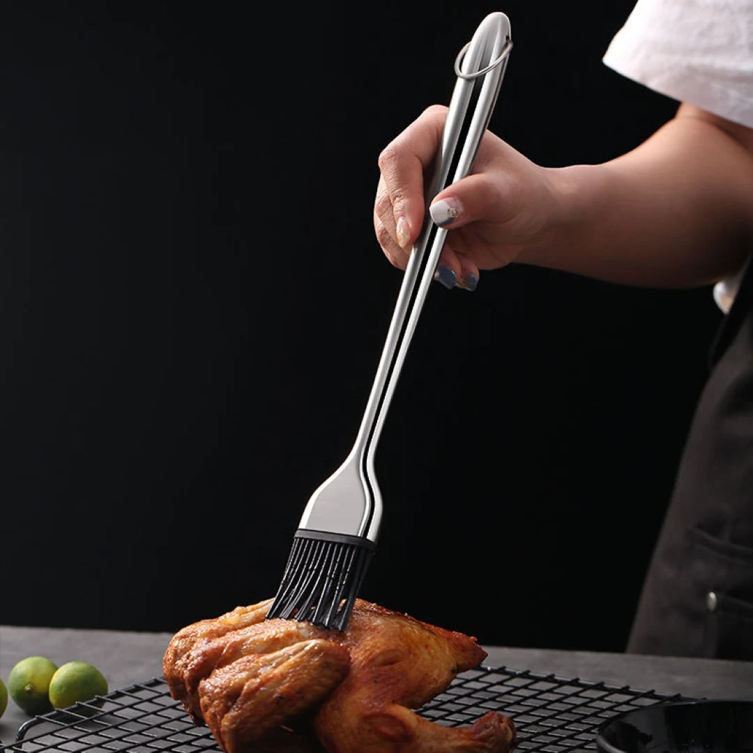 Stainless Steel Hollow Handle Outdoor Barbecue Brush 1