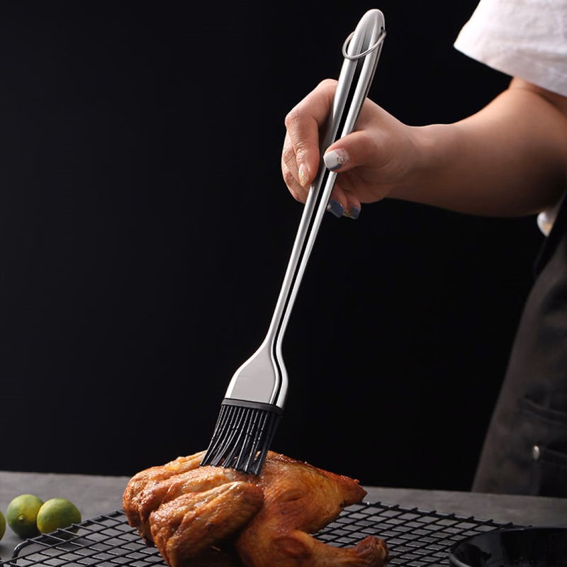 Stainless Steel Hollow Handle Outdoor Barbecue Brush
