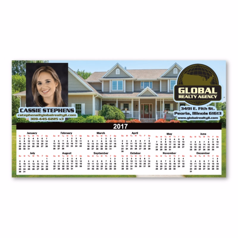 Realty Calendar Magnet - 5.5" x 3" - 30 mil - Outdoor Safe