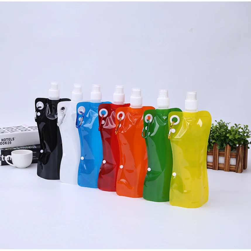 Foldable Water Bottle With Matching Carabiner 1