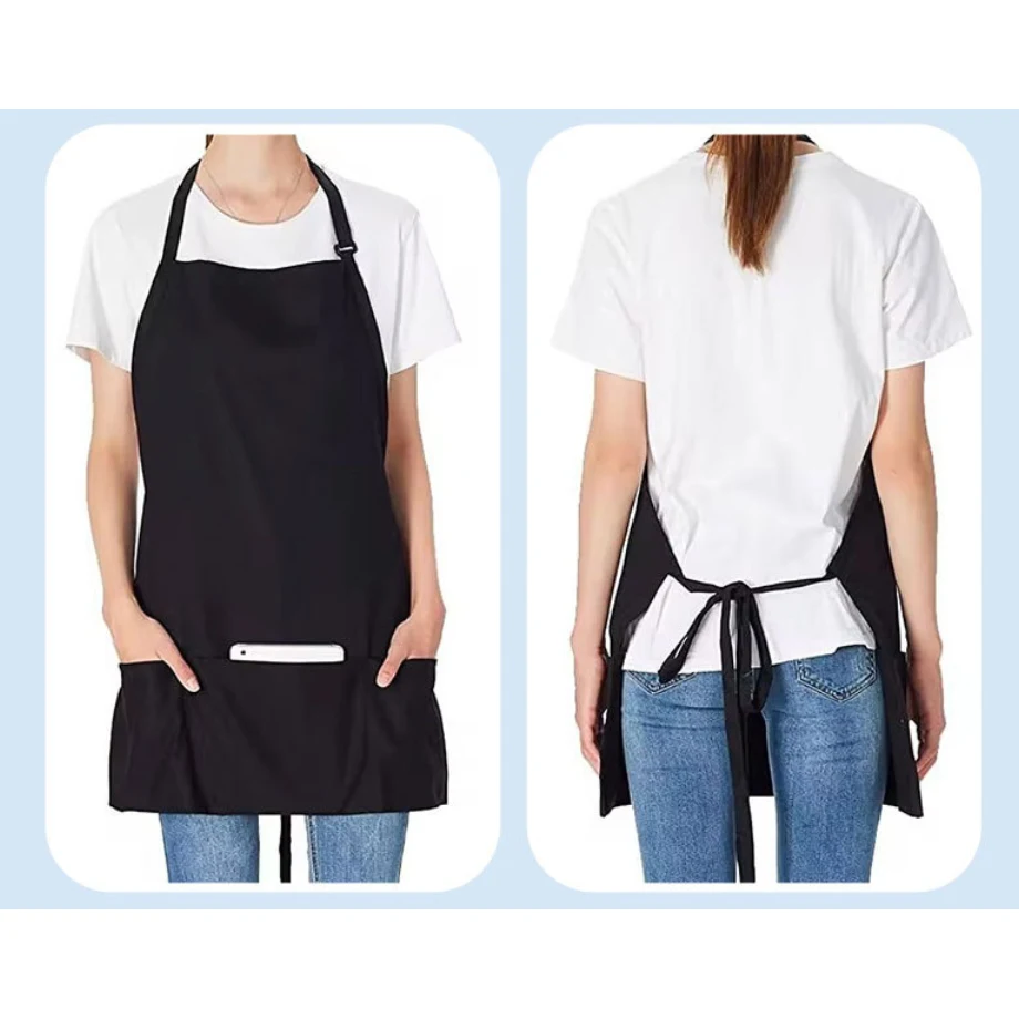 Bib Apron with Three Pockets 1