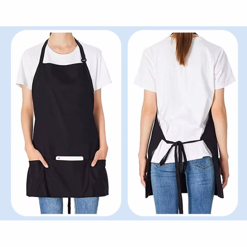 Bib Apron with Three Pockets