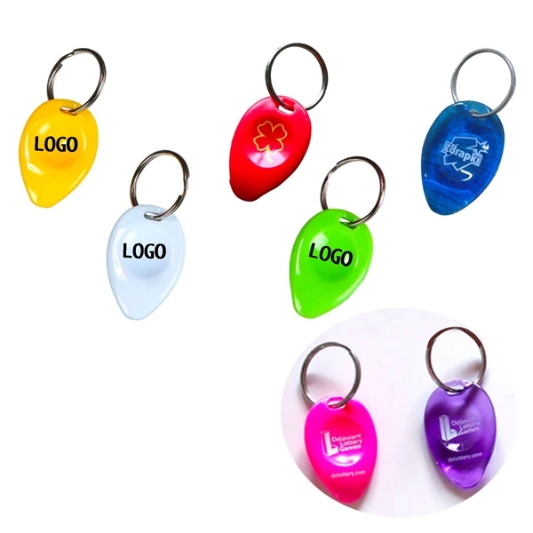 Custom Plastic Lottery Ticket Scraper with Key Ring — Gaming & Casino Venue Giveaway 1