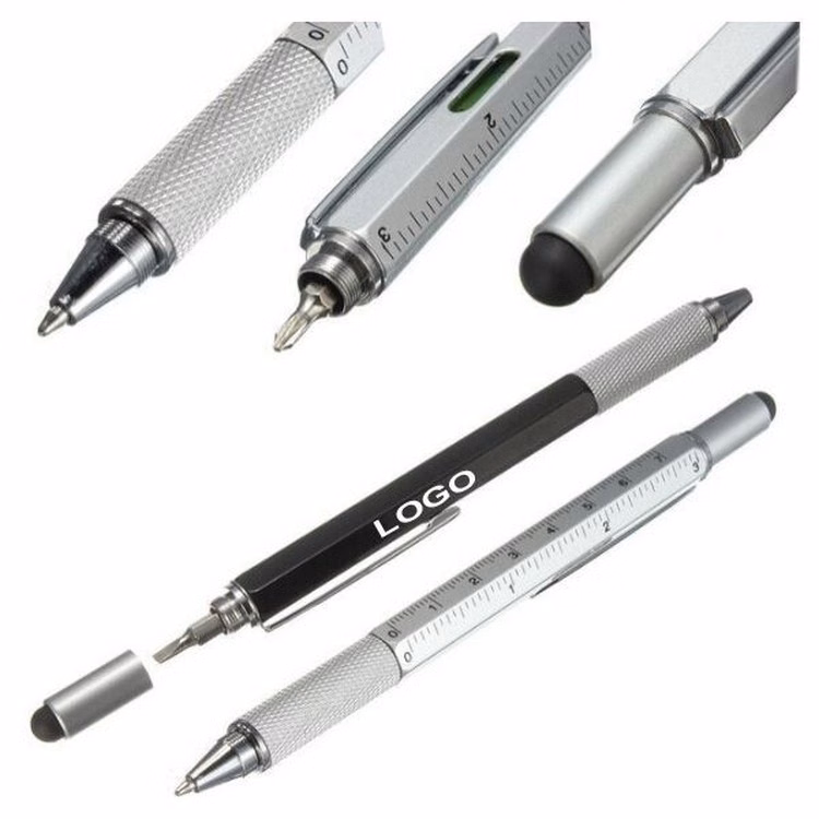 Multifunction Ballpoint Pen with Ruler and Touch Screen Pen