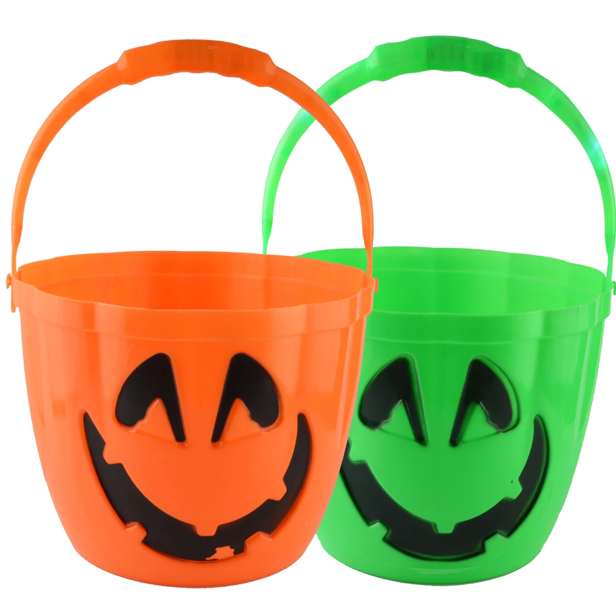 Halloween Pumpkin Bucket With Led Light 1