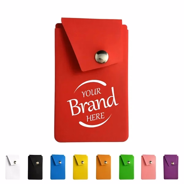 Custom Food Grade Silicone Phone Wallet Stand Pocket 3.74 inch — Multi Function