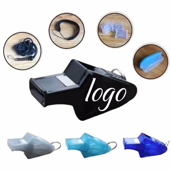 Custom ABS Plastic Whistles 2.36 Inch Set — Referee Coach & Safety Promo Item