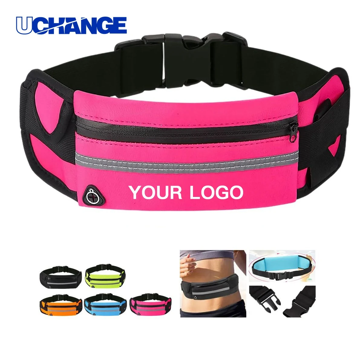 Adjustable Fitness Belt Strap with Reflective Strip for Running 1