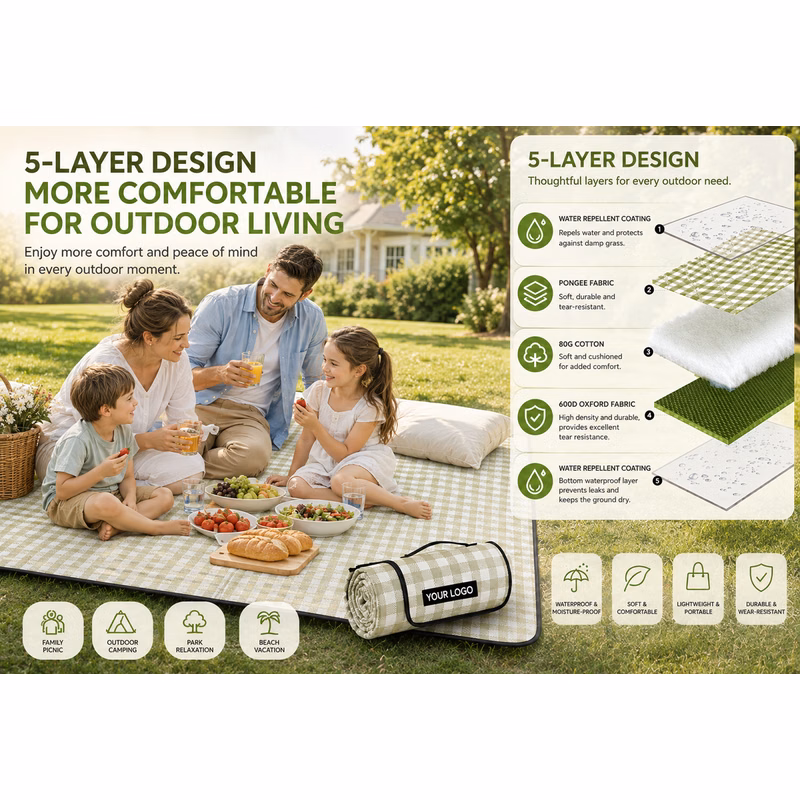 Foldable Moisture-proof and Waterproof Picnic Mat