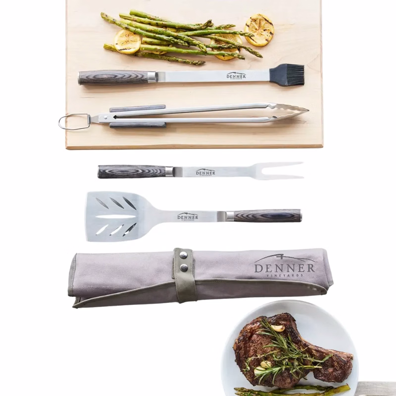 4-Piece BBQ Tool Roll