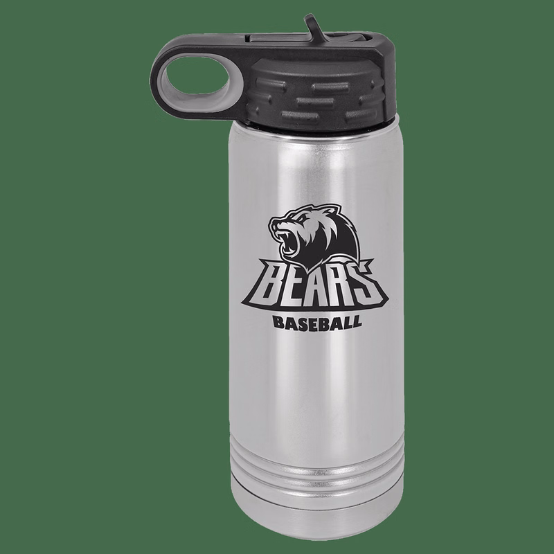 20 oz. Stainless Steel Laser Engraved Polar Camel Water Bottles