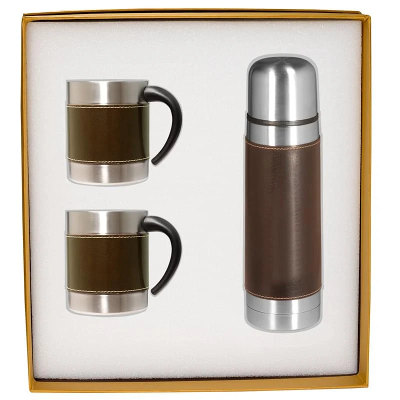 Empire Thermal Bottle & Coffee Cups Gift Set, custom water bottle with logo imprint 1