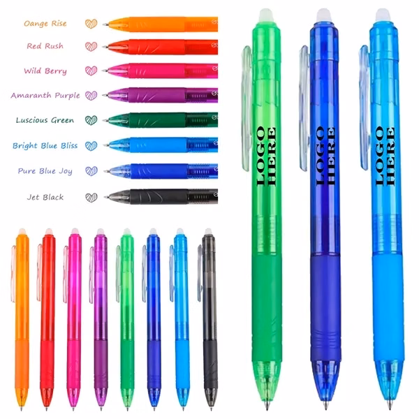 Custom 0.5mm Erasable Gel Roller Pen — Professional Note Taking Giveaway