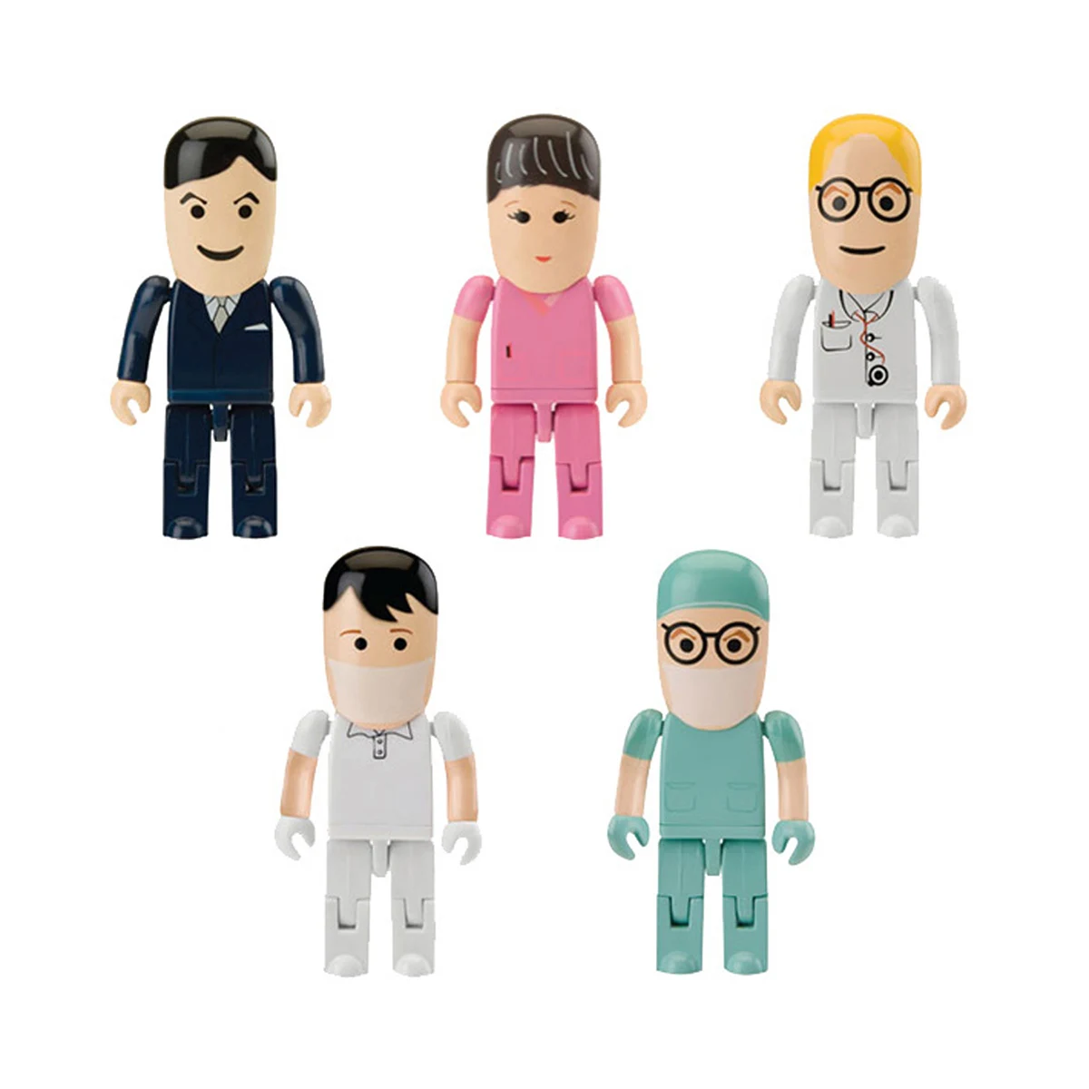 Doctor, Nurse, Surgeon, Medical Personnel Shaped USB Drive With Moveable Legs And Arms 1