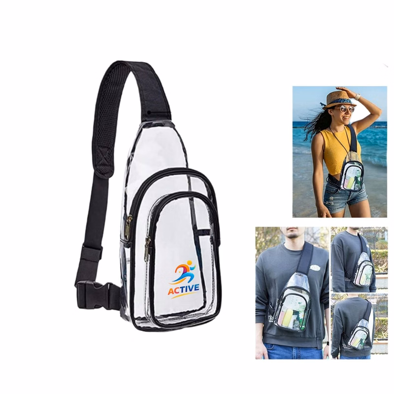 Stadium Approved PVC Sling Bag Crossbody Backpack