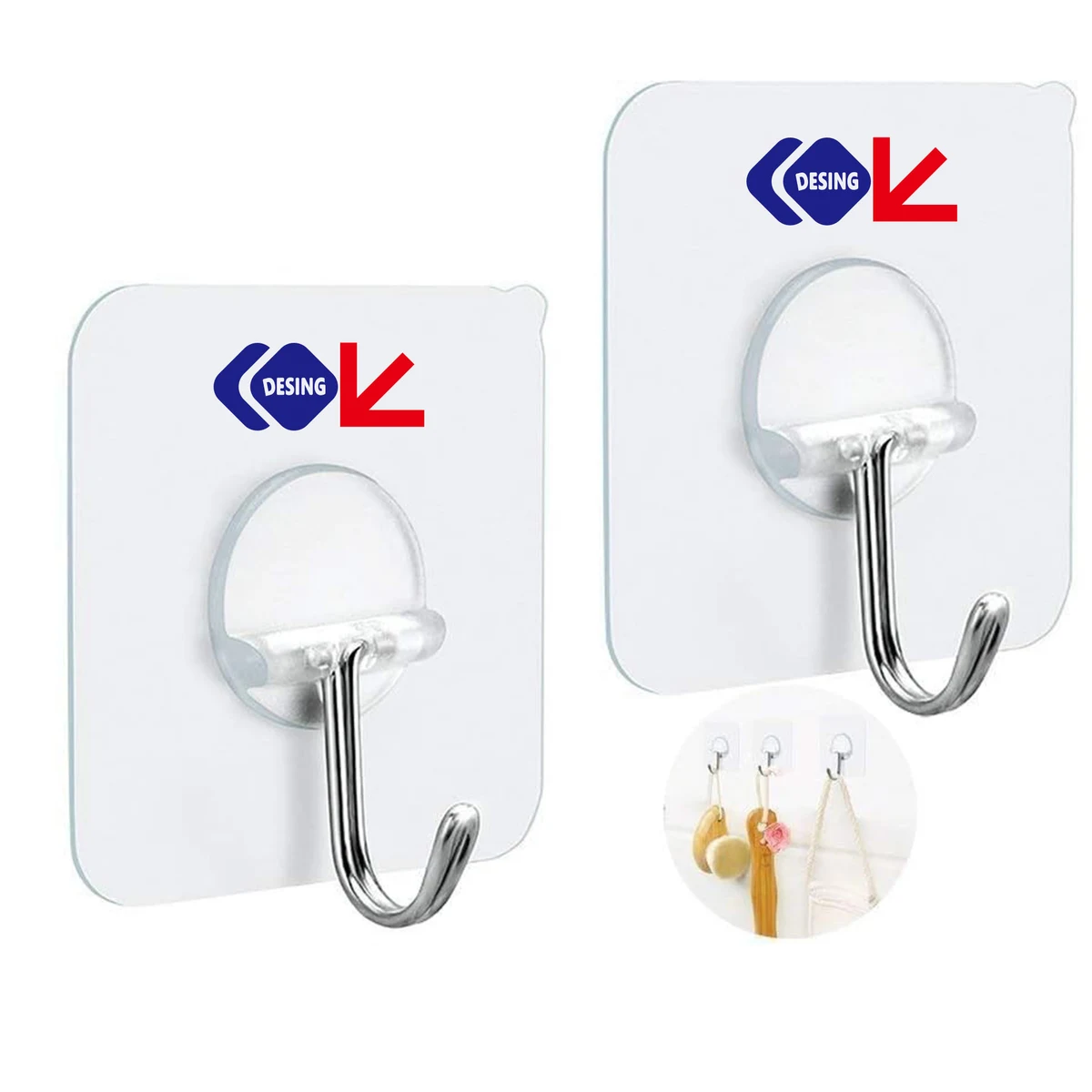 Strong Grip Adhesive Door Hook Decor 1