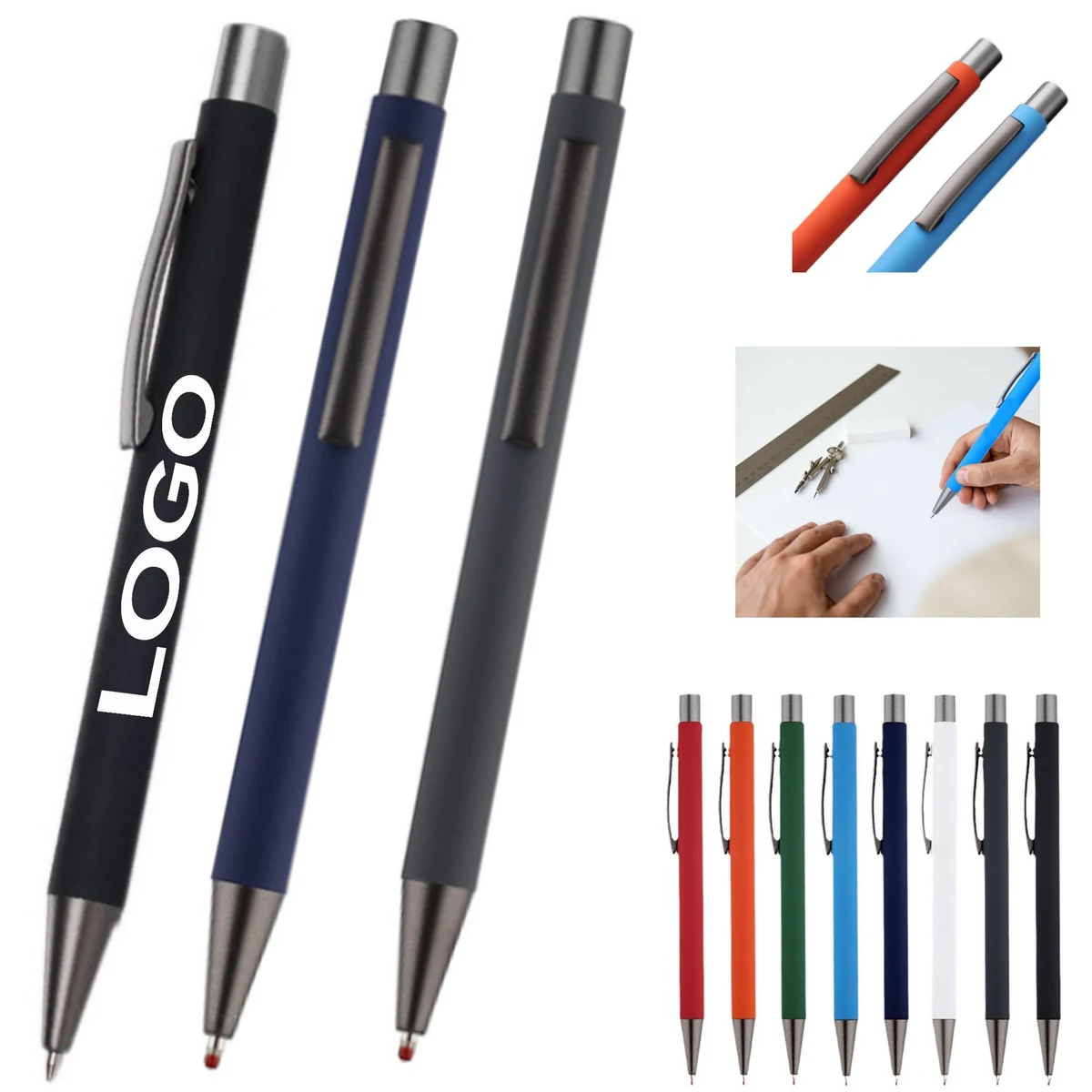 Aluminum Rod Carbon Metal Ballpoint Pen 1