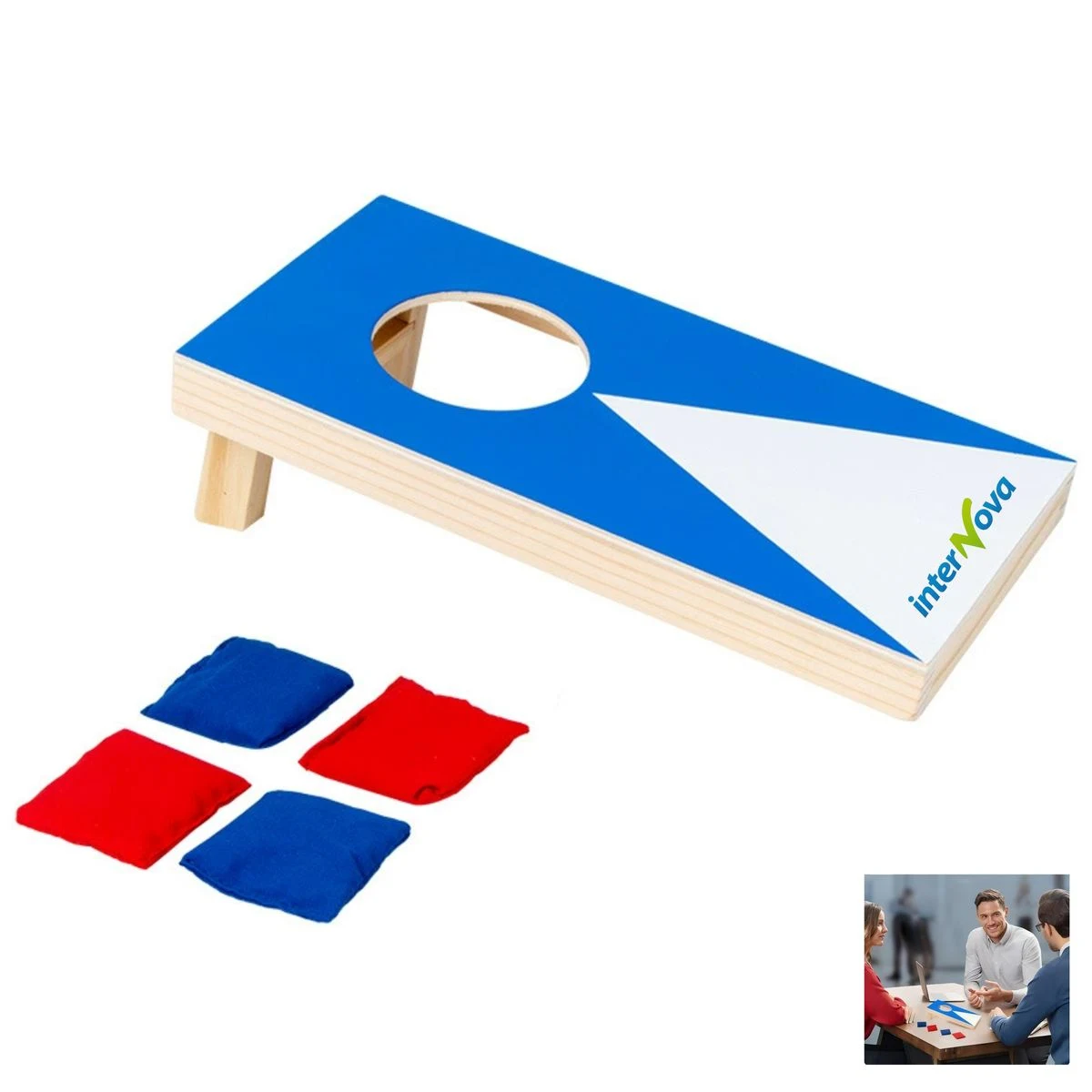 Portable Mini Tabletop Cornhole Game Set - Ocean 1