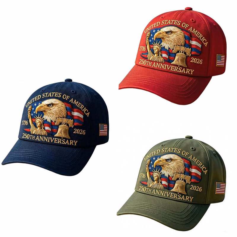 2026 USA 250th Anniversary Embroidered Baseball Cap