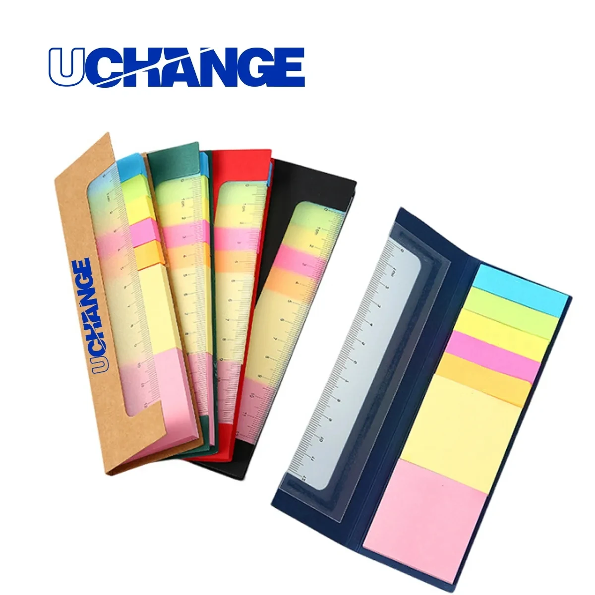 Sticky Note And Ruler Set With Color Flags 1