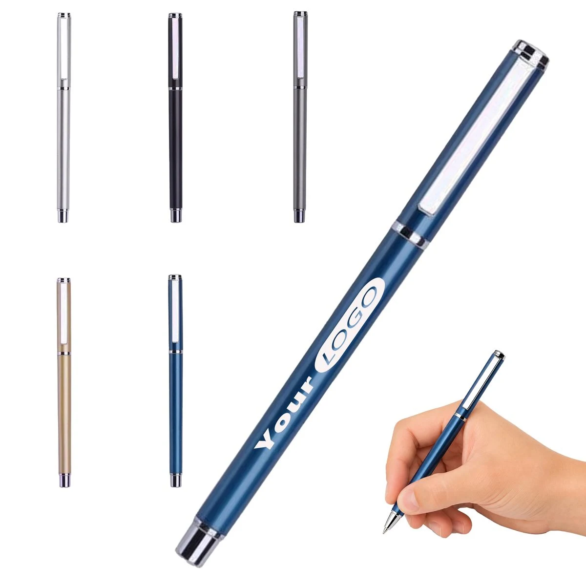 Metal Gel Ink Pen With Clip 1