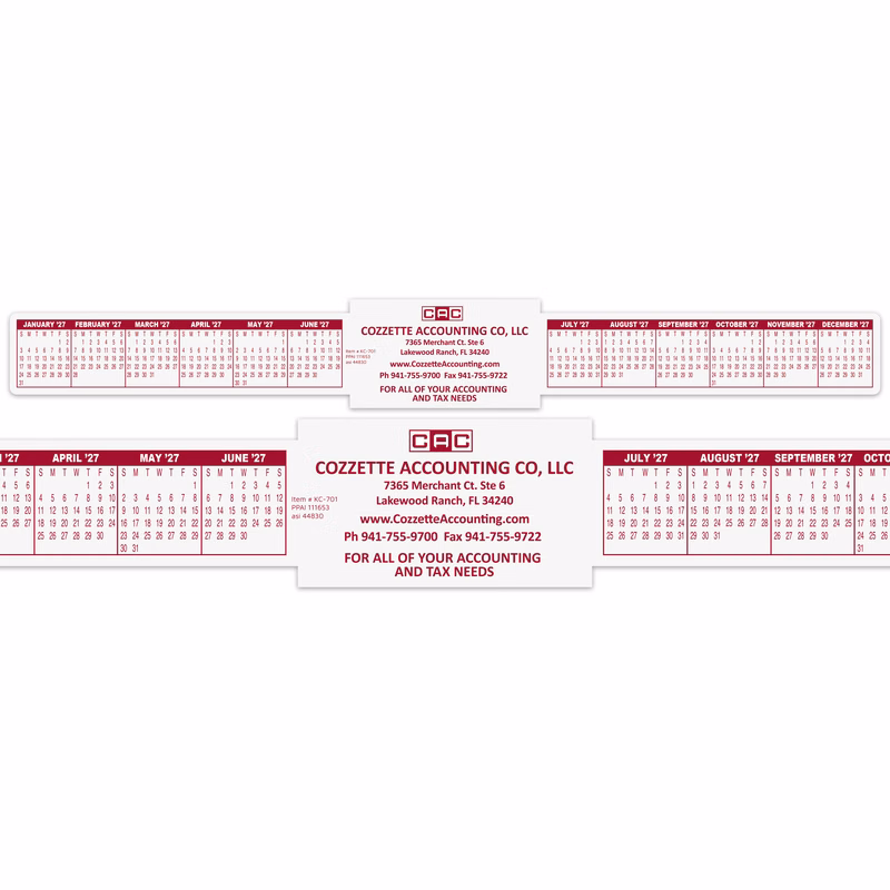 Business Card Calendar